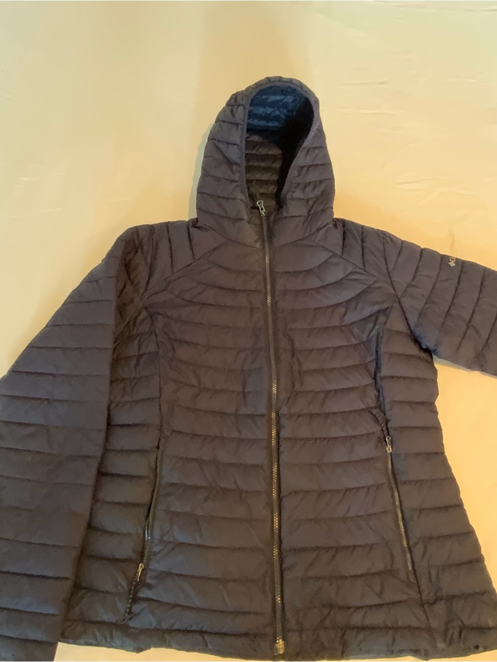 Columbia Women’s Hooded Quilted Puffer Jacket - Dark Blue XL - Picture 1 of 3